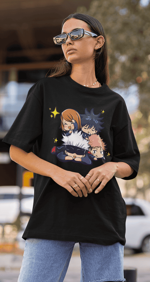 טי שירט אנימה צ'יבי ג'וג'וטסו קאיזן